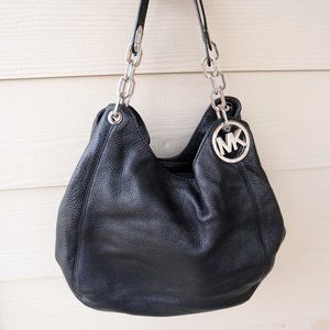 Michael Kors Authentic Fulton Large Leather Shoulder Bag
